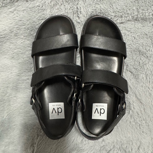 Dolce Vita Black Sandals Adjustable Straps - Picture 2 of 4